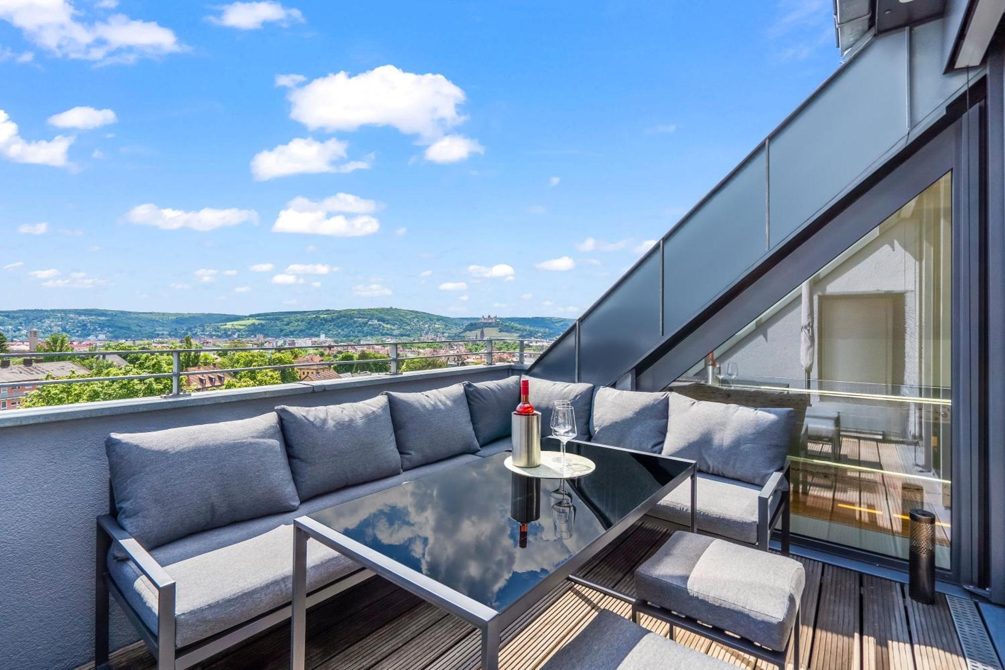 뷔르츠부르크 Dnd Design Loft I 170Qm I Parken I Balkon I Workstation I Netflix I Kaffee I Waschmaschine I Trockner I Xbox I Ausblick 아파트 외부 사진