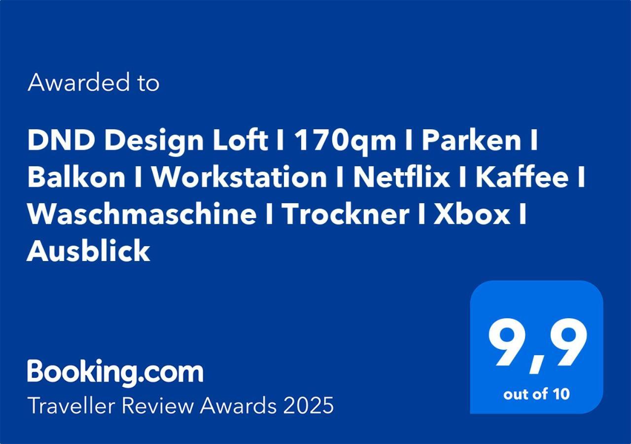 뷔르츠부르크 Dnd Design Loft I 170Qm I Parken I Balkon I Workstation I Netflix I Kaffee I Waschmaschine I Trockner I Xbox I Ausblick 아파트 외부 사진